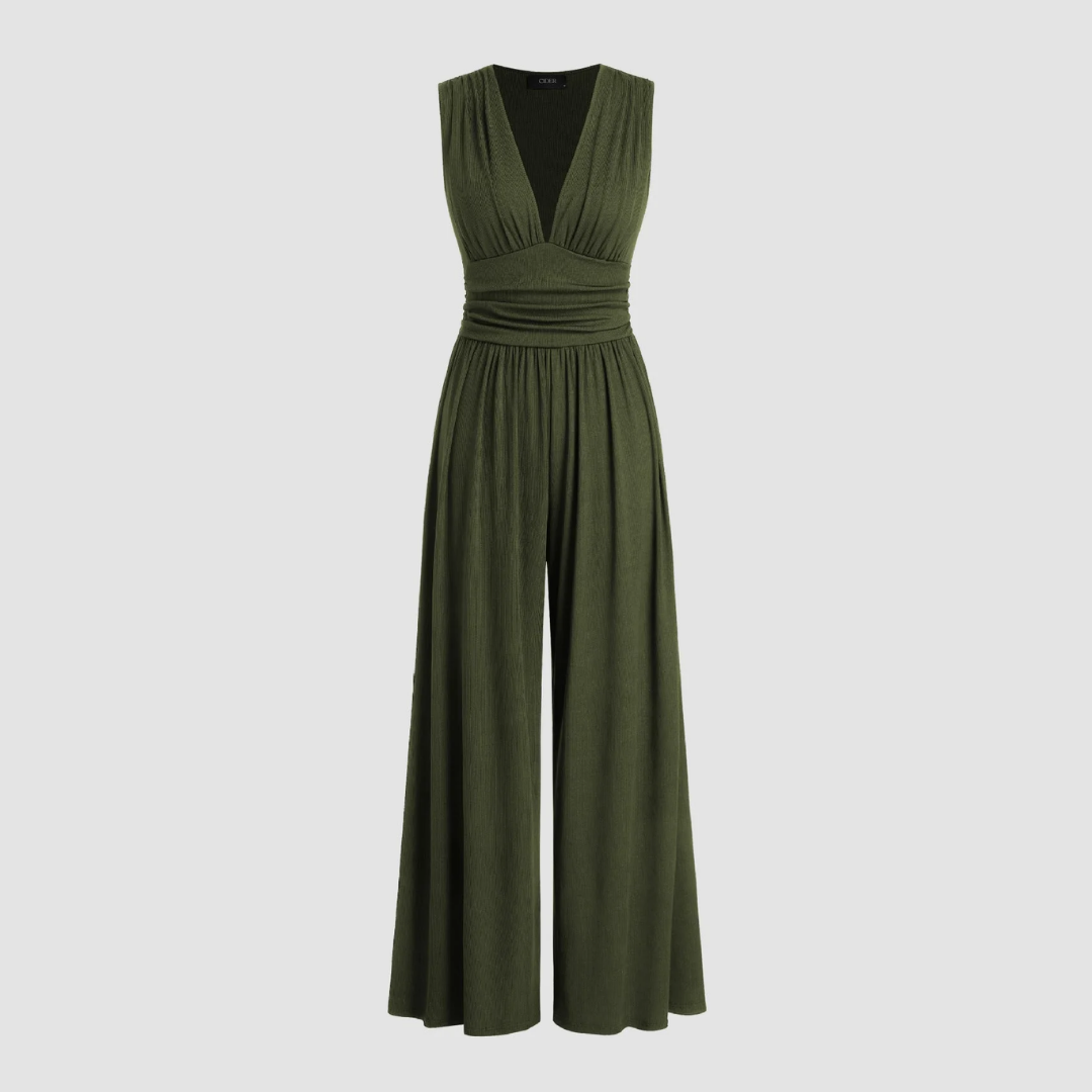 Women's Jumpsuit | V Neck Wide Leg