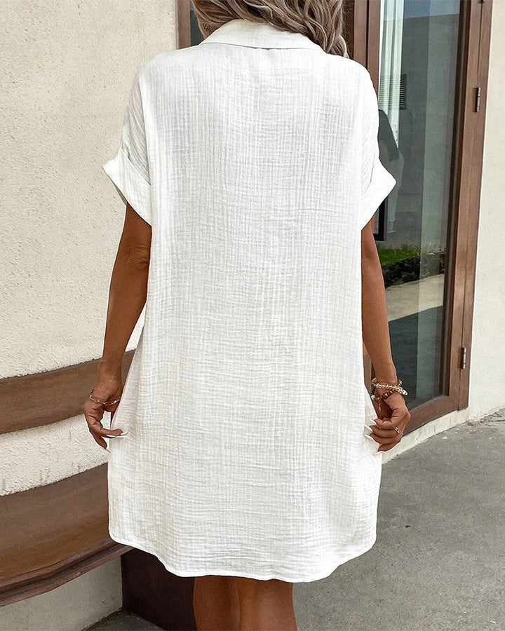 Women's Summer Dress | Collared Mini Silhouette