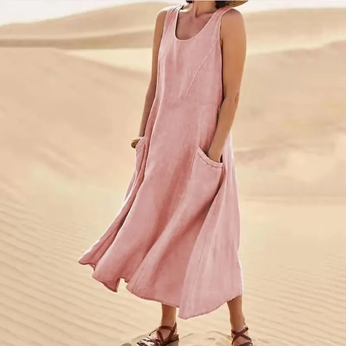 Women’s Dress | Pocket-Detail Sleeveless Midi