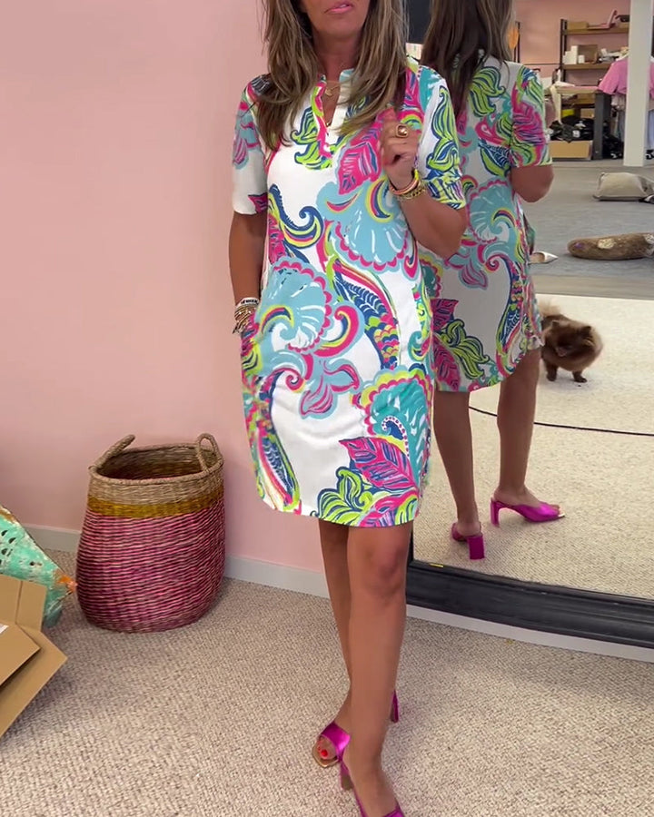 Lena Retro Shift Dress