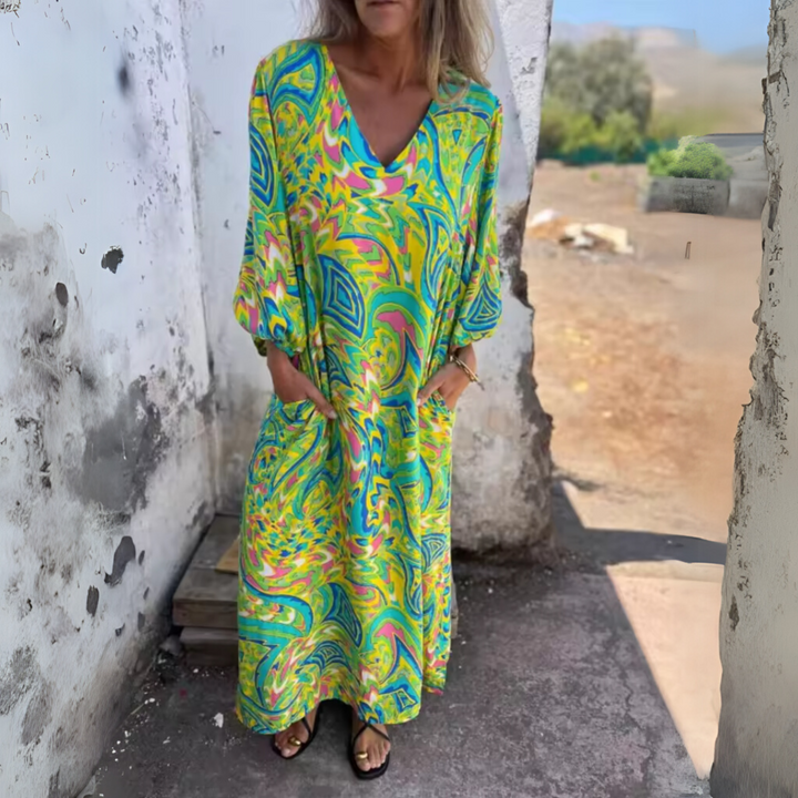 Women's Spring Dress | Loose Silhouette With Pockets