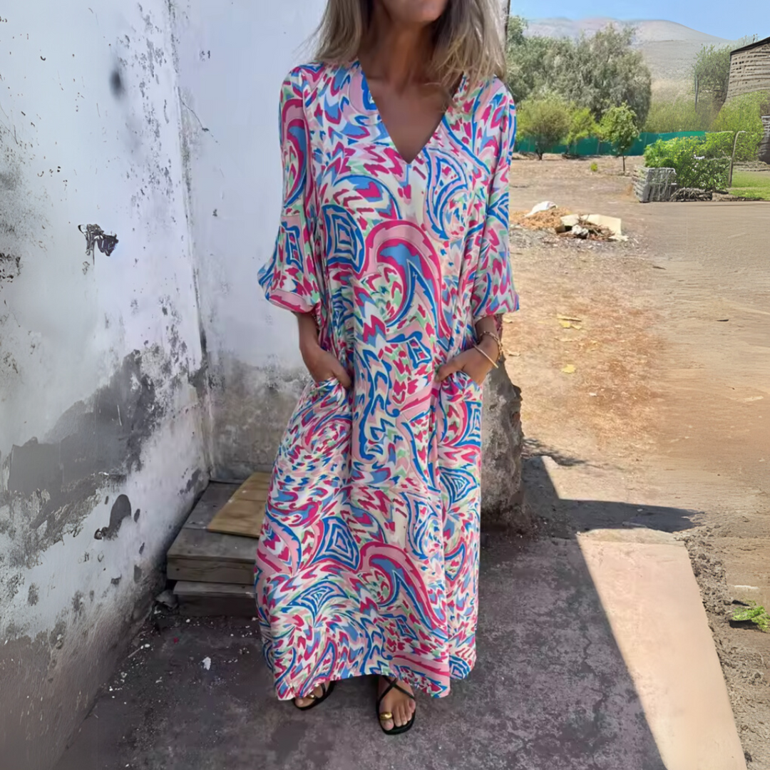Women's Spring Dress | Loose Silhouette With Pockets