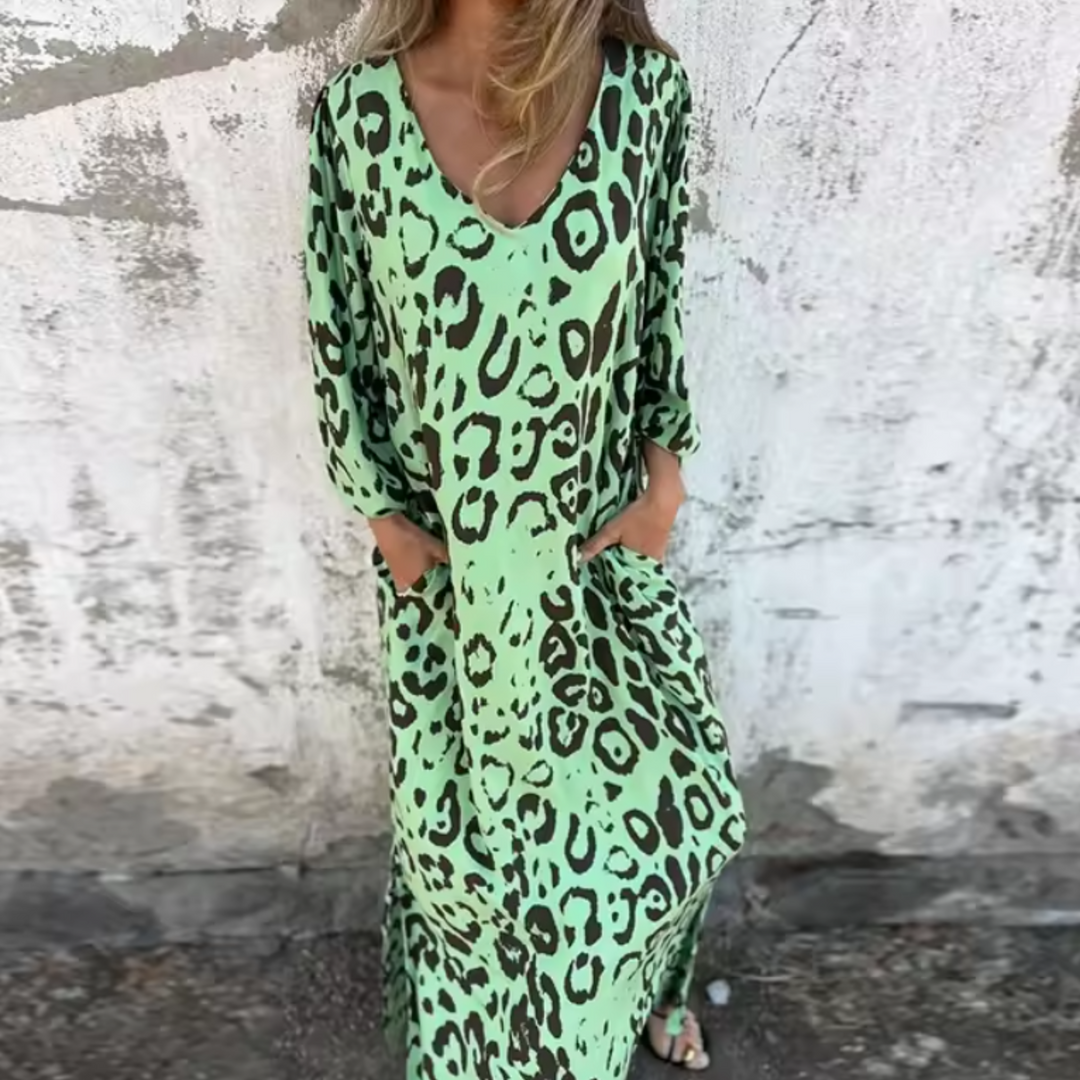 Women's Spring Dress | Loose Silhouette With Pockets
