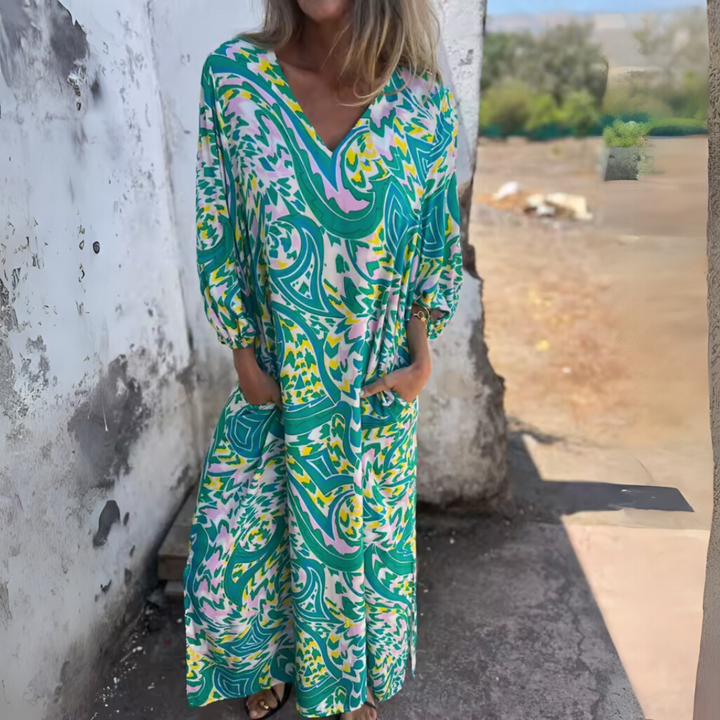 Women's Spring Dress | Loose Silhouette With Pockets