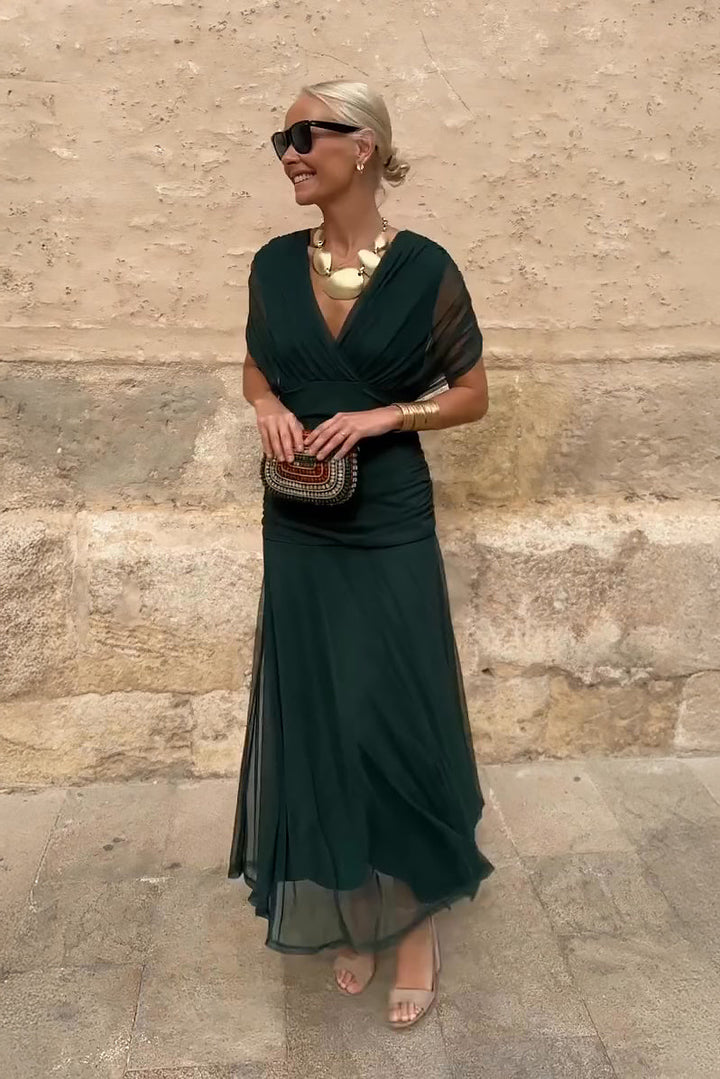 Women’s Dress | V-Neck Wrapped Bodice Design