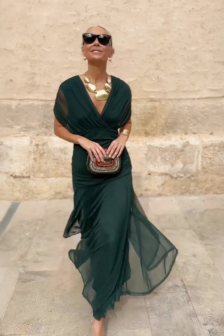 Women’s Dress | V-Neck Wrapped Bodice Design