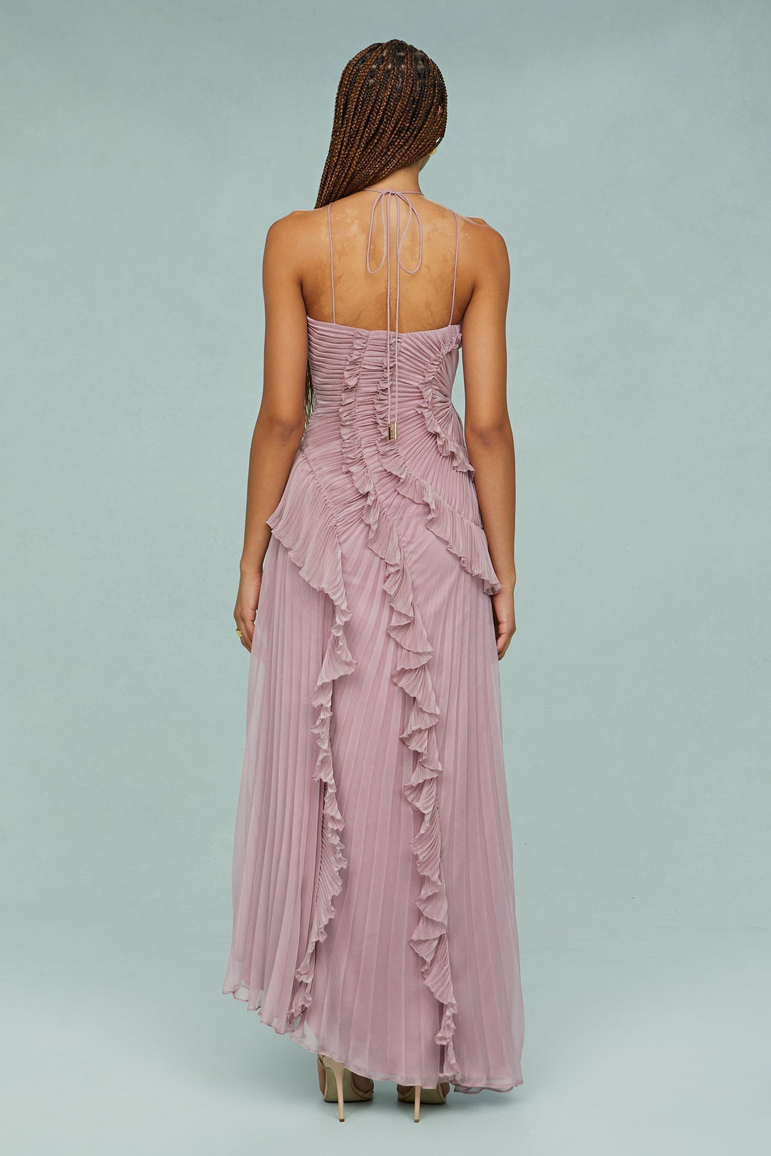 Women’s Dress | Diagonal Ruffle Trim