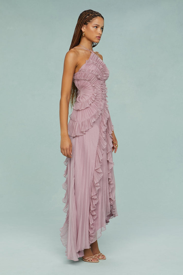 Women’s Dress | Diagonal Ruffle Trim