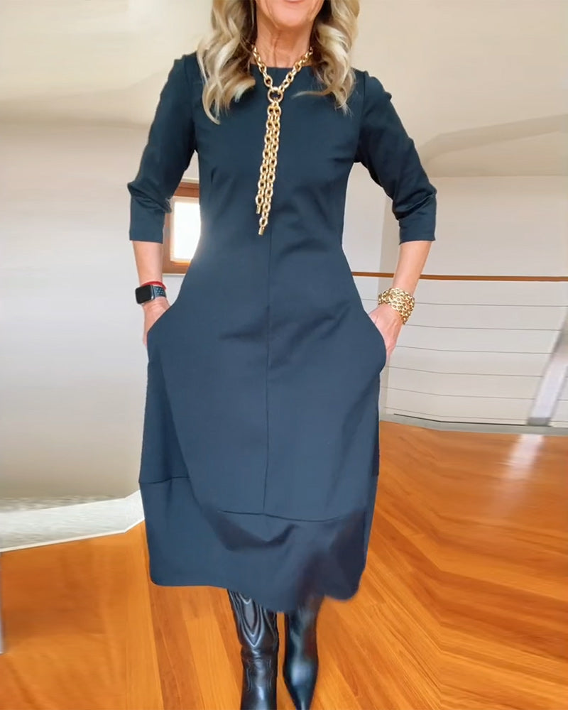Women's Dress | Midi Round Neck