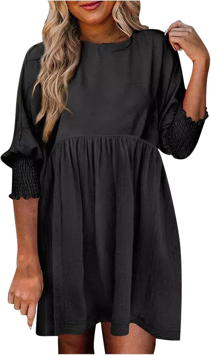 Women's Summer Dress | Loose Silhouette Round Neckline