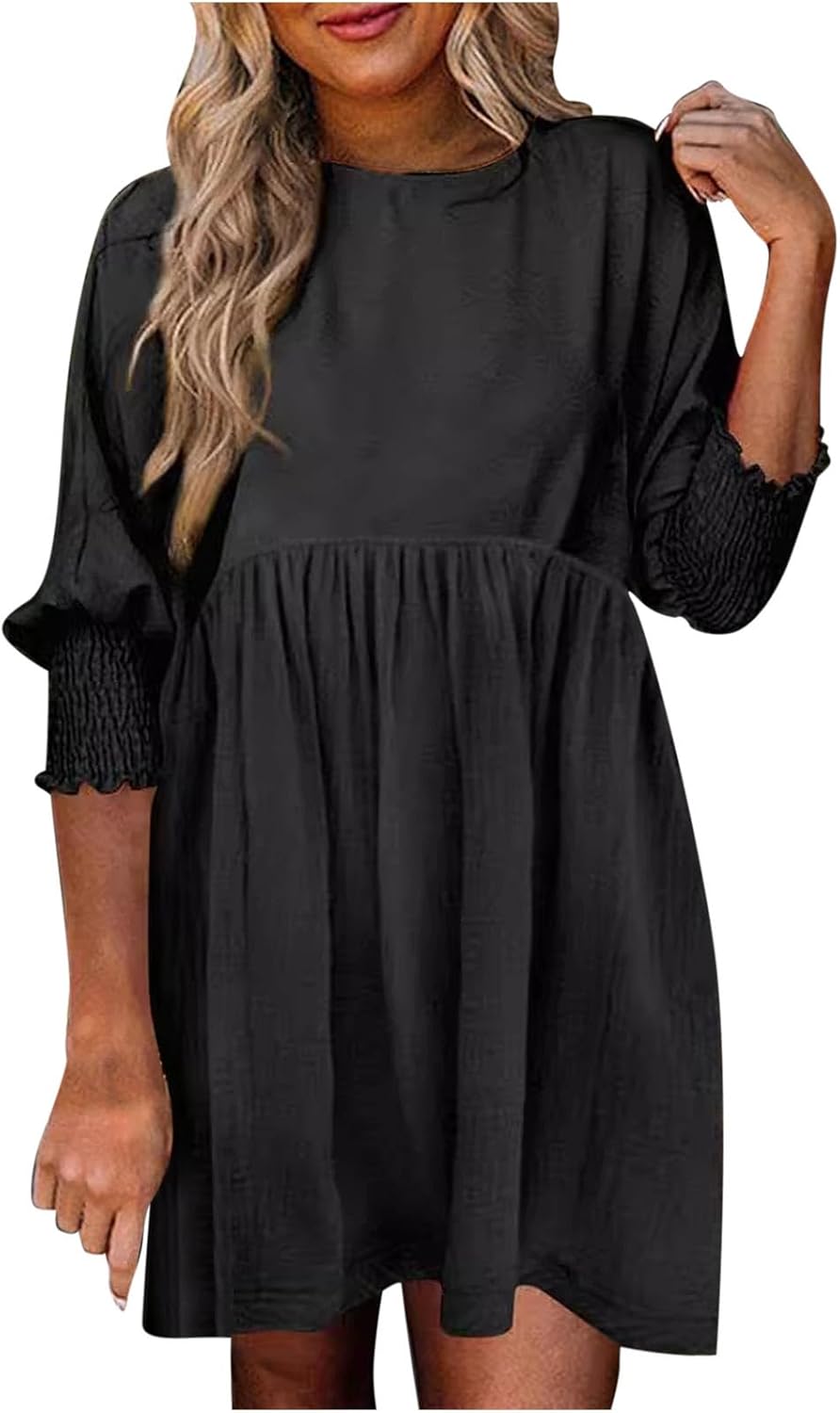Women's Summer Dress | Loose Silhouette Round Neckline