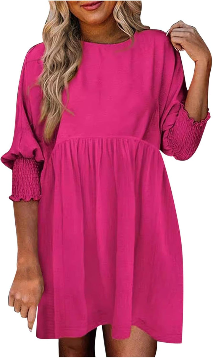 Women's Summer Dress | Loose Silhouette Round Neckline