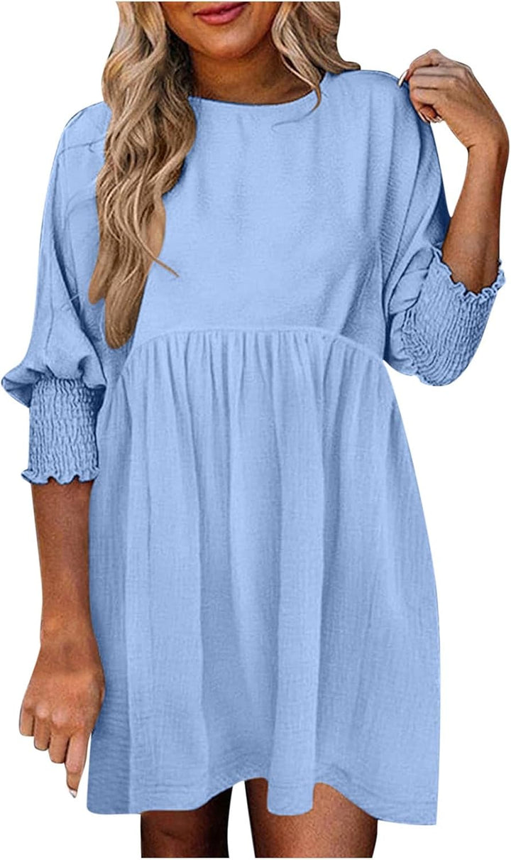 Women's Summer Dress | Loose Silhouette Round Neckline