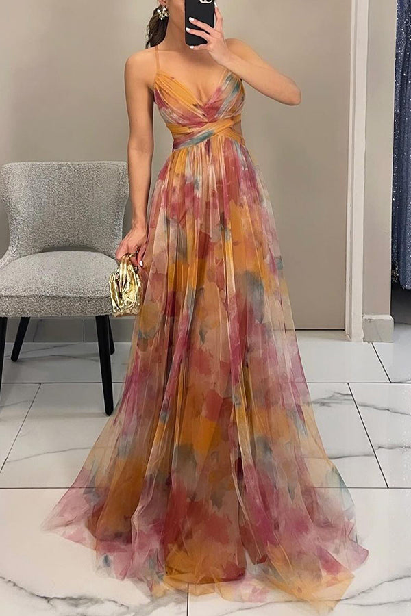 Women's Dress | Fitted Bodice V-neckline Maxi