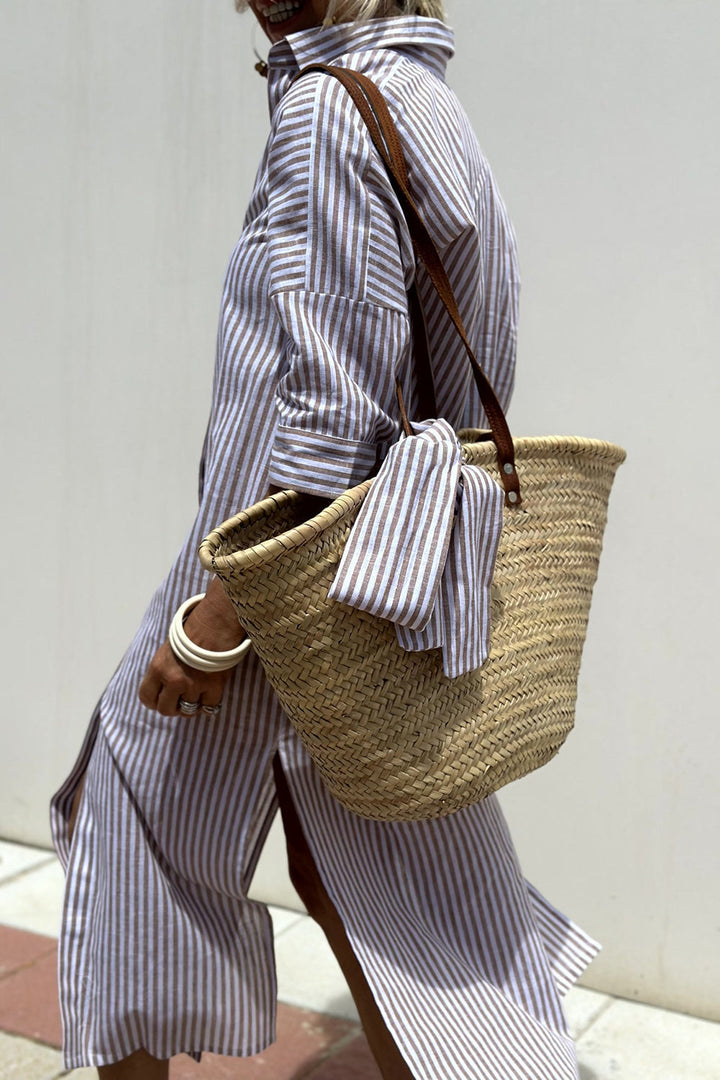 Faith - Striped Shirt Dress