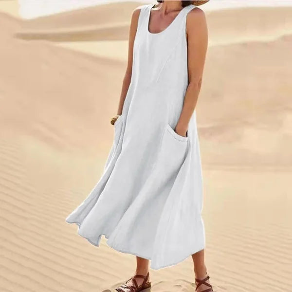 Women’s Dress | Pocket-Detail Sleeveless Midi