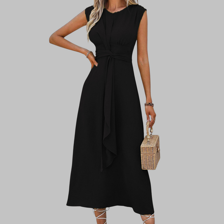 Women's Dress | Sleeveless Waist Tie Detail