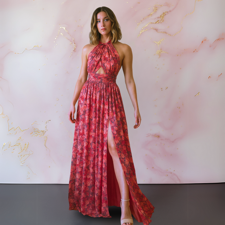 Women's Dress |  Halter Neckline Maxi
