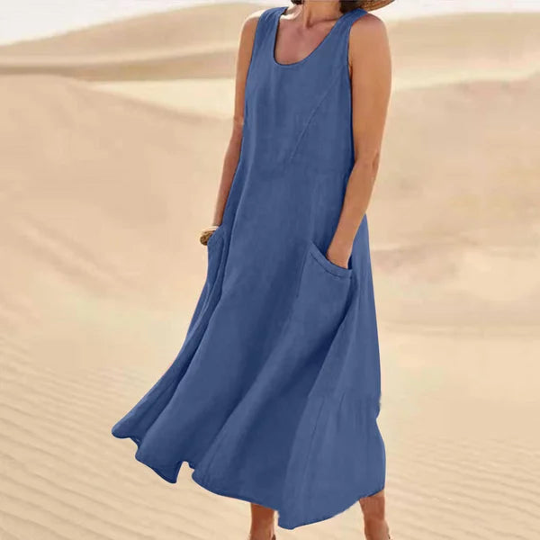 Women’s Dress | Pocket-Detail Sleeveless Midi