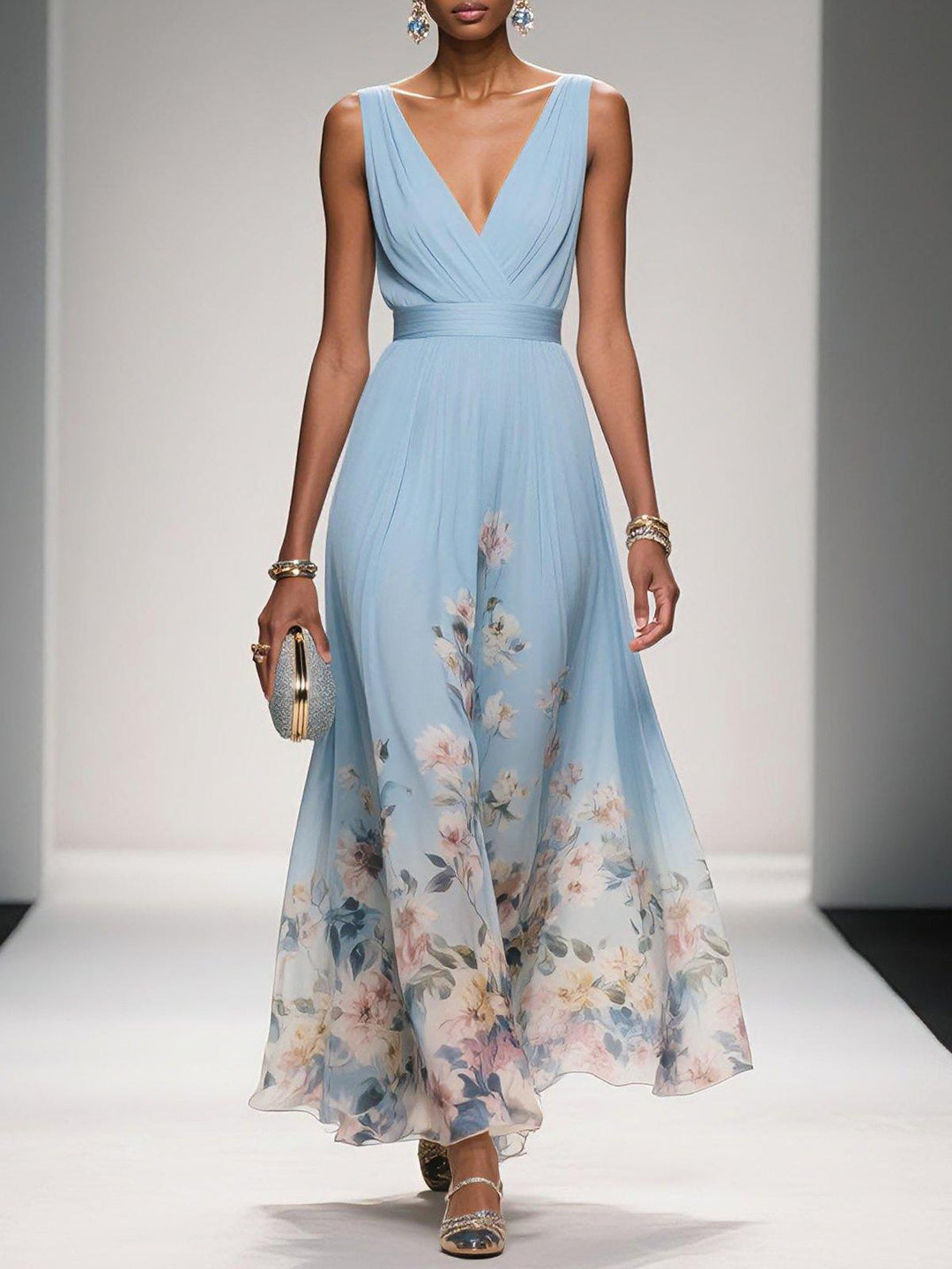 Fiona | Women Floral Print Wedding Guest Dress