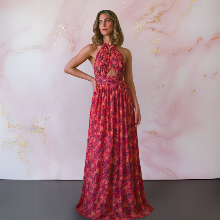 Women's Dress |  Halter Neckline Maxi