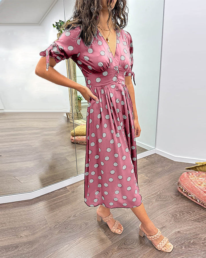 Women's Dress |  Polka Dot Print Midi