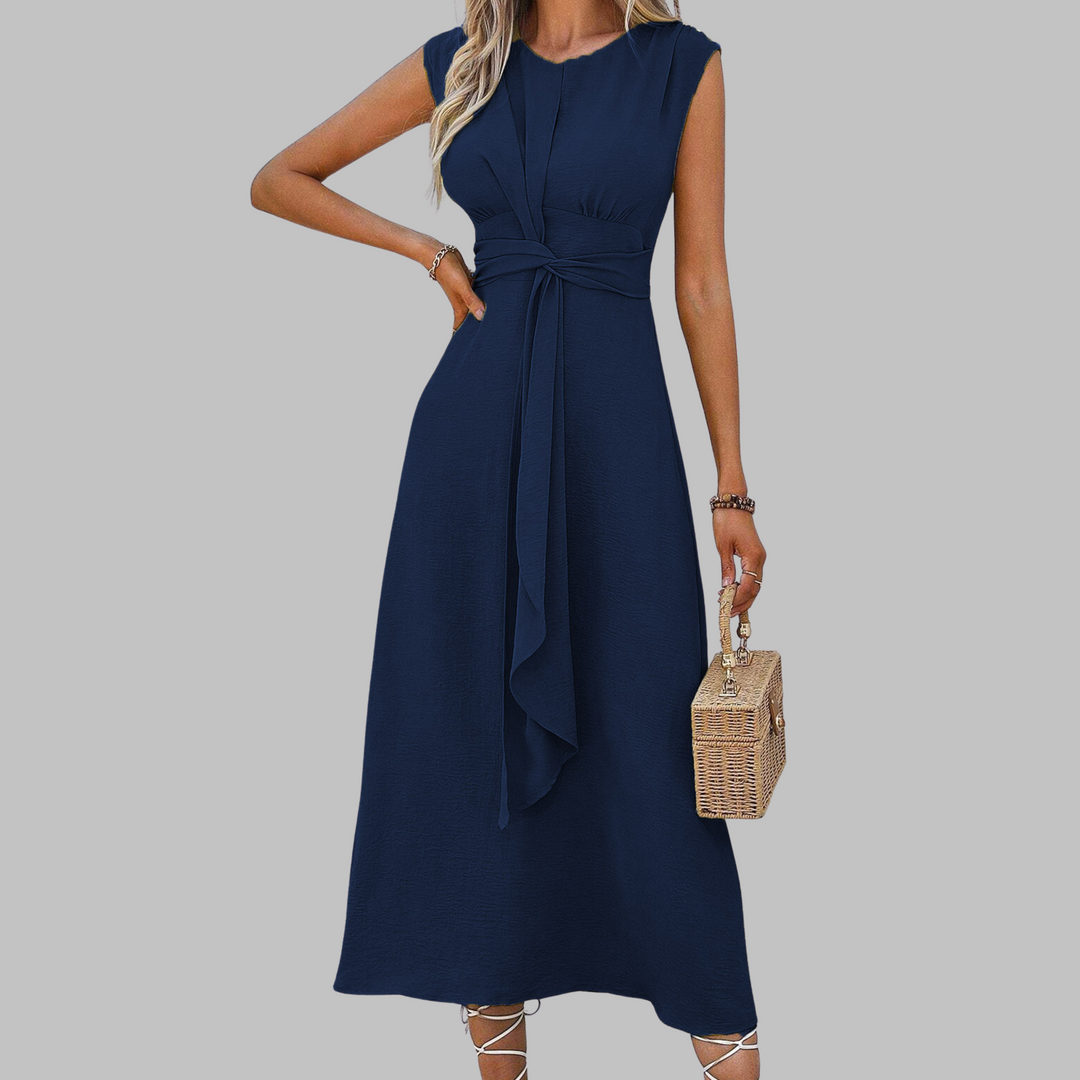 Women's Dress | Sleeveless Waist Tie Detail