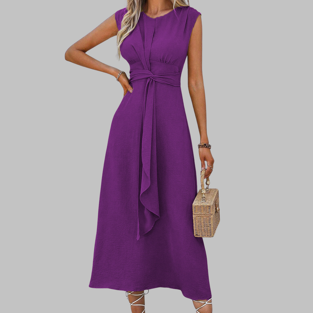 Women's Dress | Sleeveless Waist Tie Detail