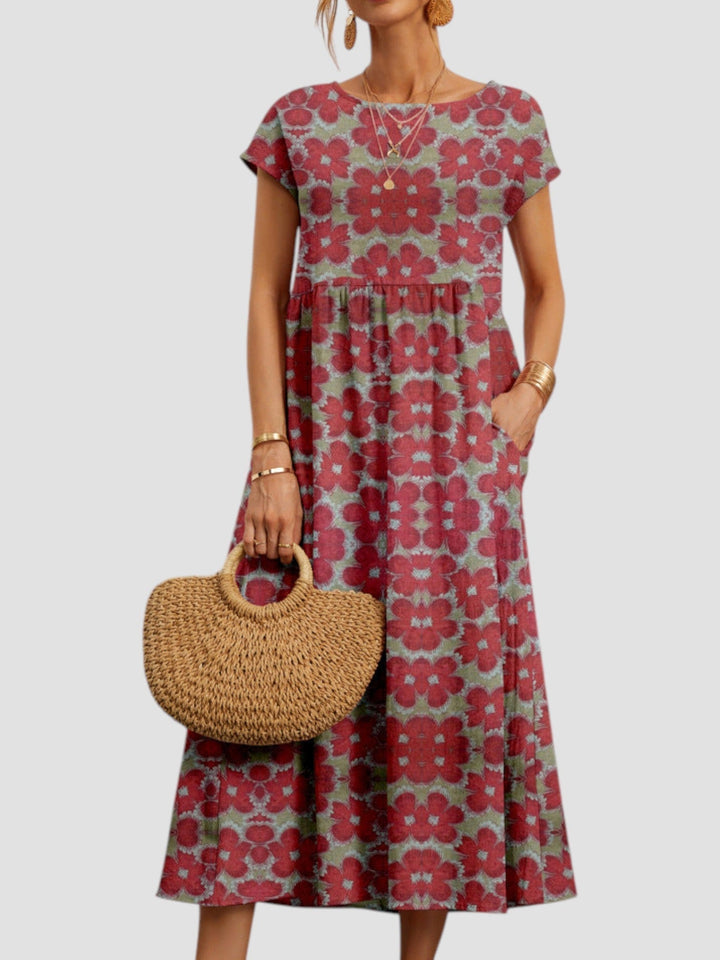 Women's Dress | Midi Geometric Print