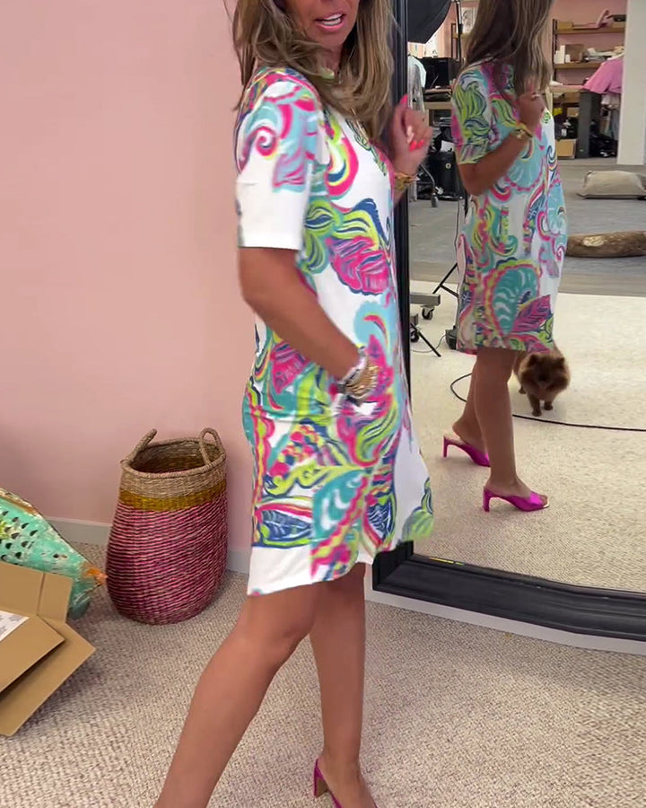 Lena Retro Shift Dress