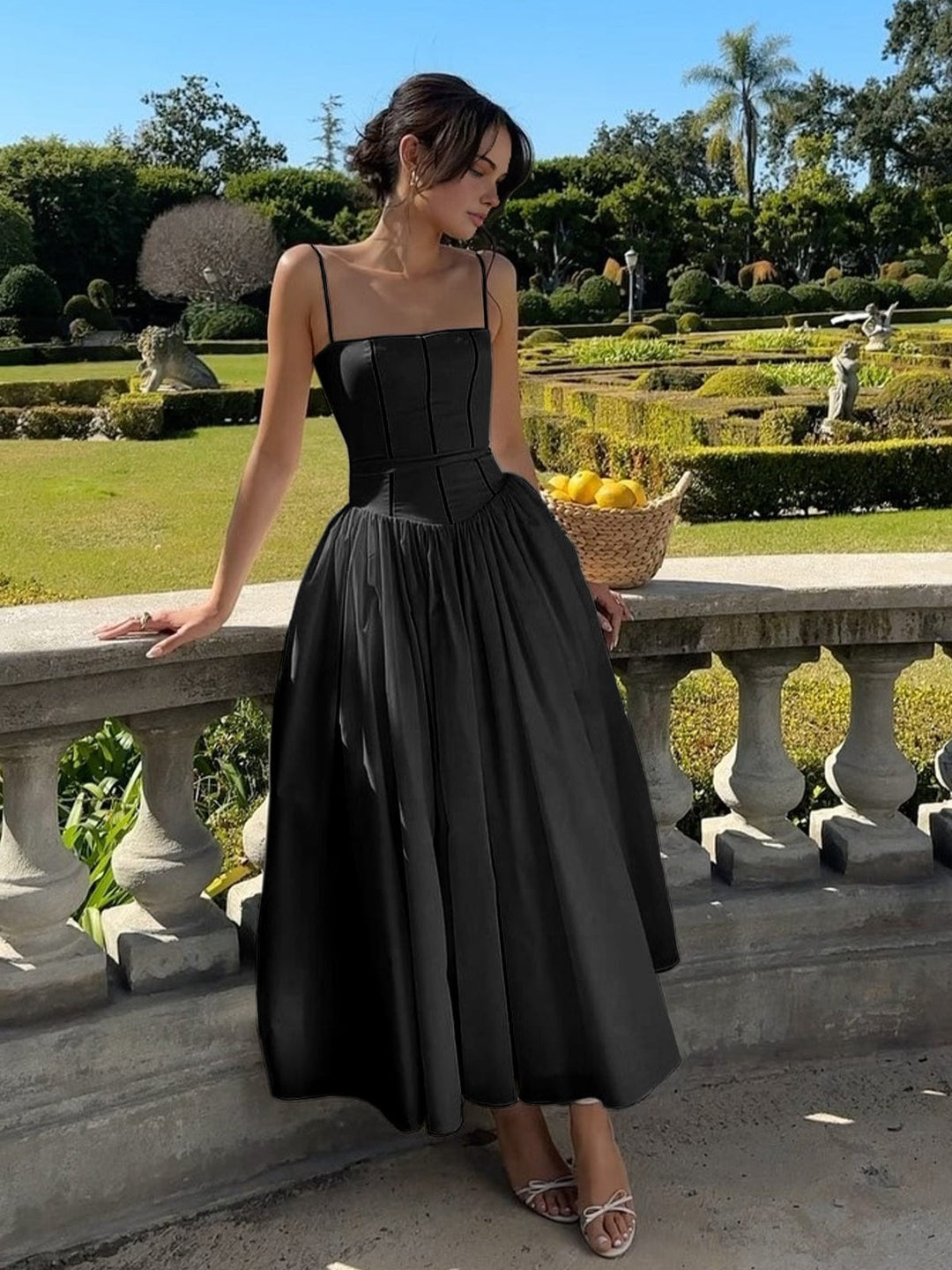 Caroline | Women Wedding Guest Corset Midi Dress