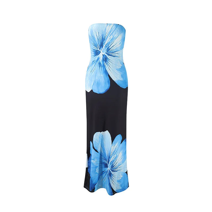 Strapless Floral Maxi Dress – Elegant Statement Evening Dress for Women