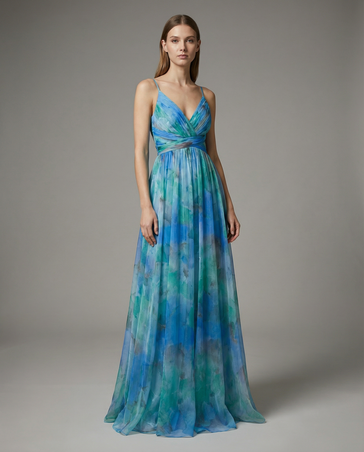 Women’s Floral Evening Maxi Dress