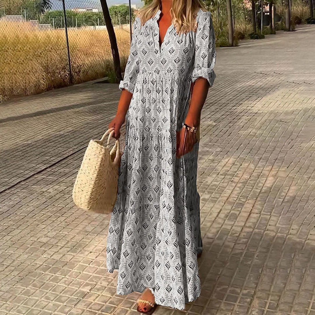Women’s Dress | Maxi Roll-Up Sleeves