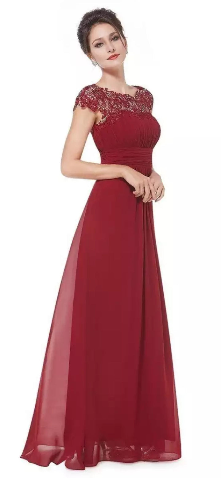 Mother of the Bride Dress | V-shaped Seam Detail