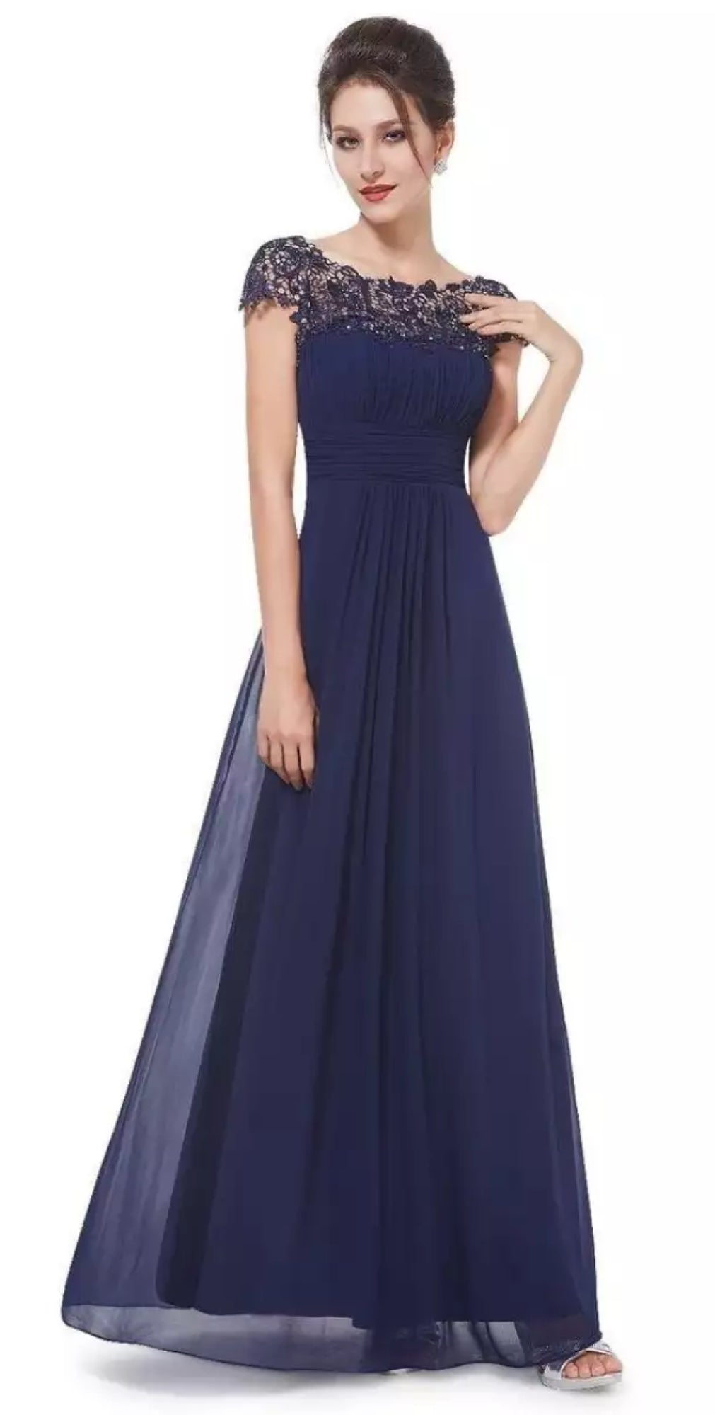 Mother of the Bride Dress | V-shaped Seam Detail