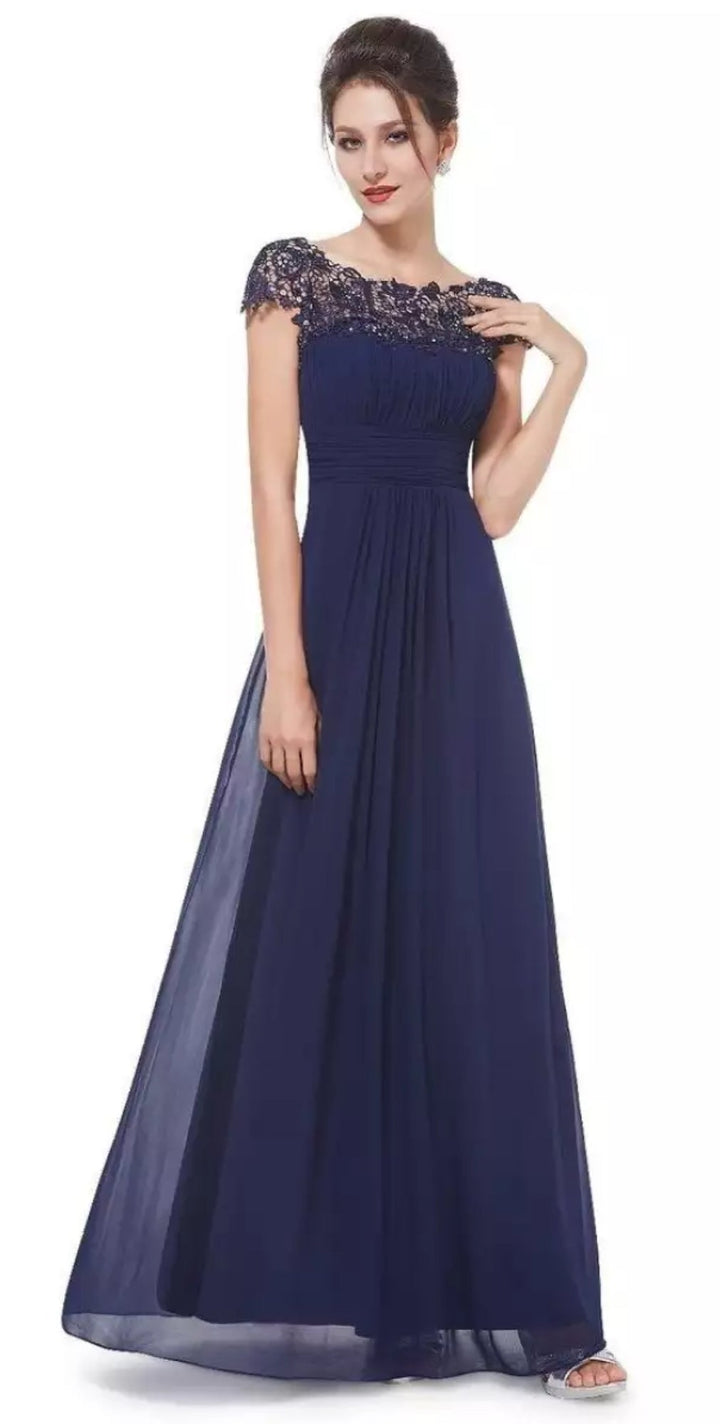 Mother of the Bride Dress | V-shaped Seam Detail