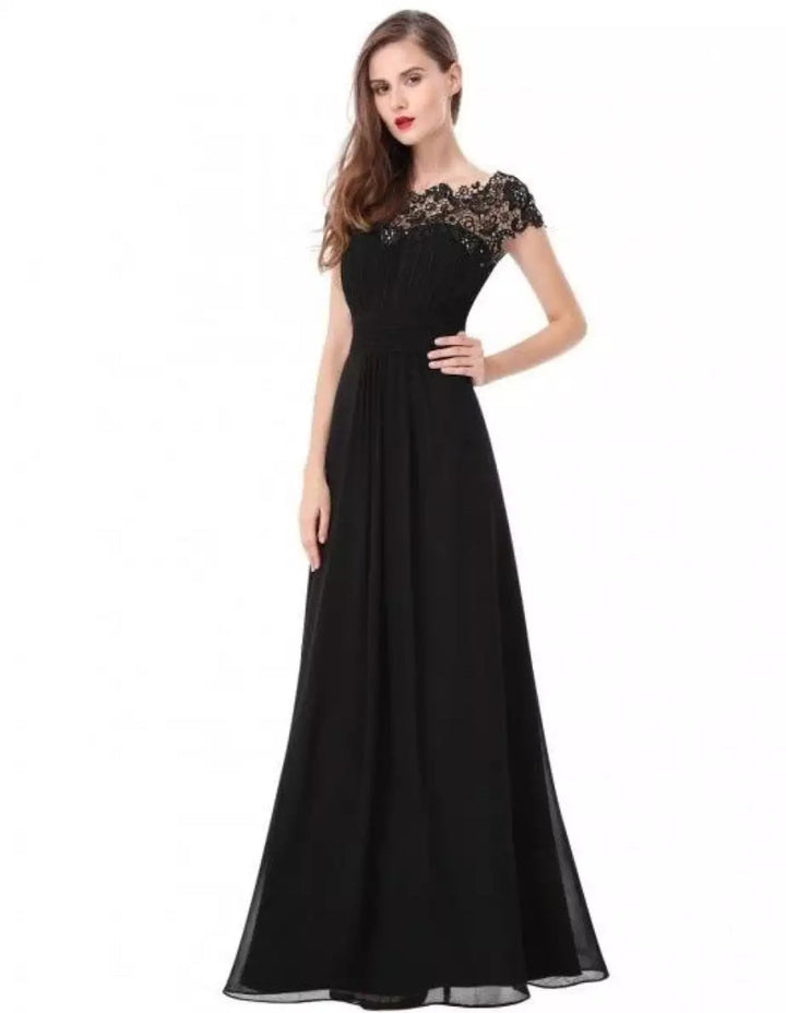 Mother of the Bride Dress | V-shaped Seam Detail