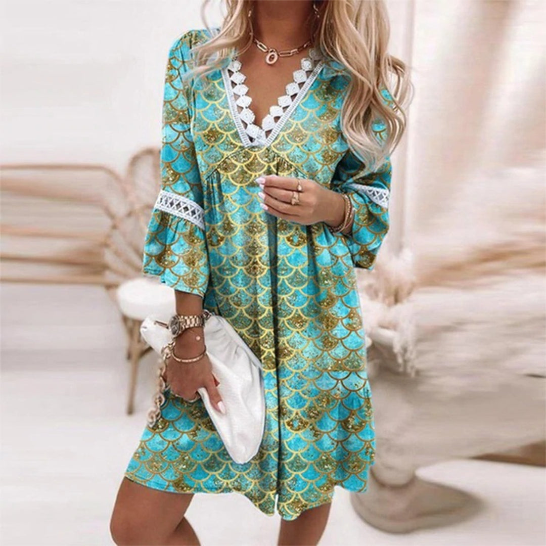 Leah - Lace Trim Summer Dress