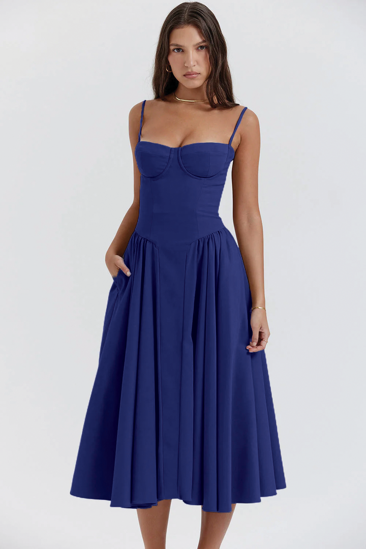 Natalie - Pleated Midi Dress