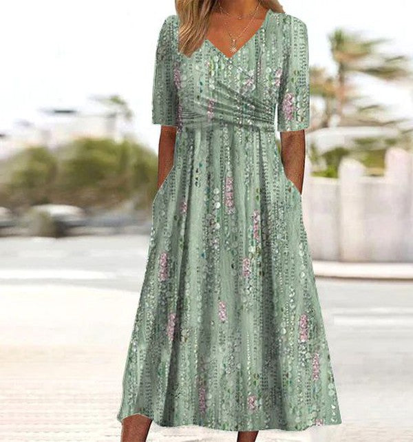 Women's Summer Dress | Printed Wide Skirt
