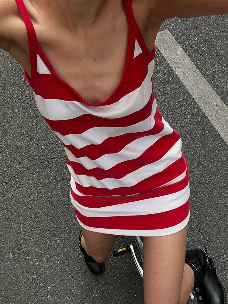 Striped Mini Dress – Casual Summer City Dress for Women