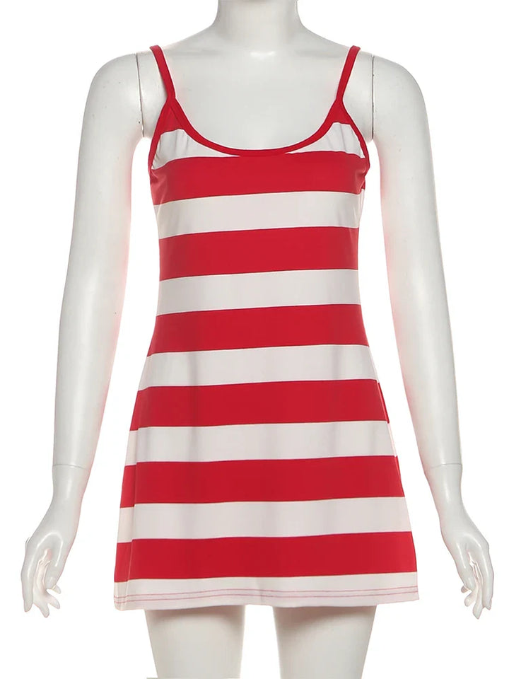 Striped Mini Dress – Casual Summer City Dress for Women