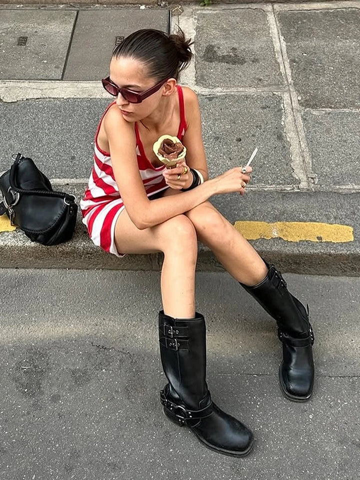 Striped Mini Dress – Casual Summer City Dress for Women