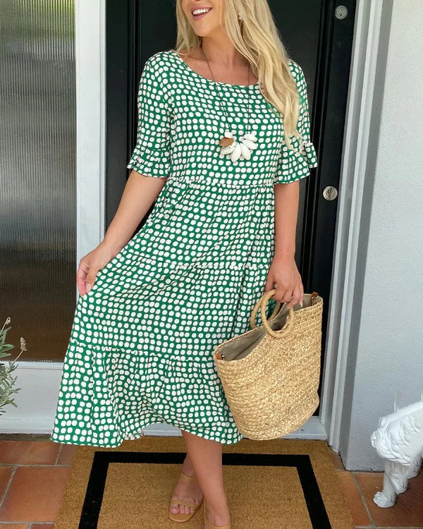 Women’s Dress | Tiered Skirt And Dot Pattern