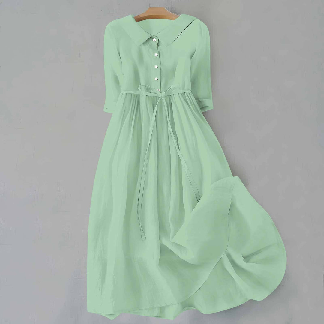 Women's Casual Dress | Midi Full Button Placket