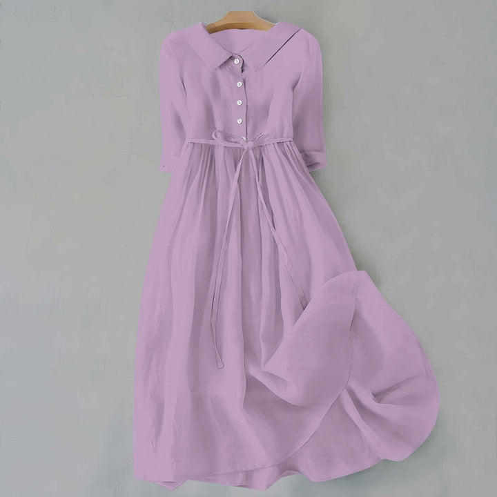 Women's Casual Dress | Midi Full Button Placket