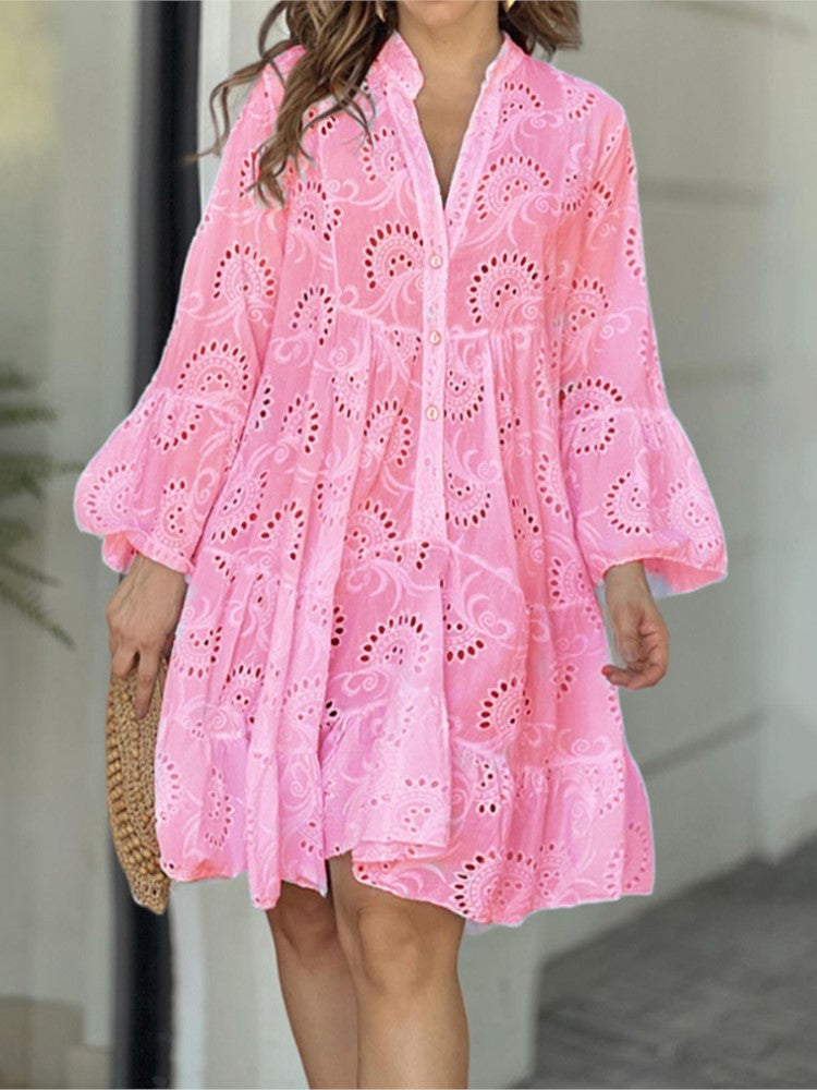 Women’s Dress | Tiered Mini with Embroidery