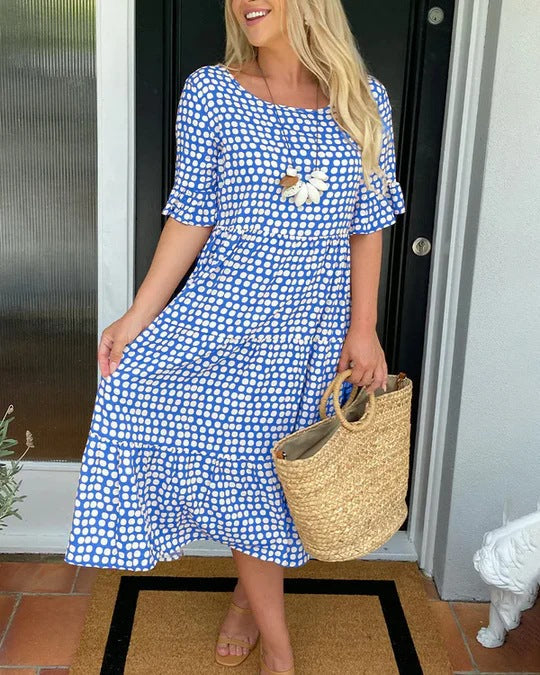 Women’s Dress | Tiered Skirt And Dot Pattern
