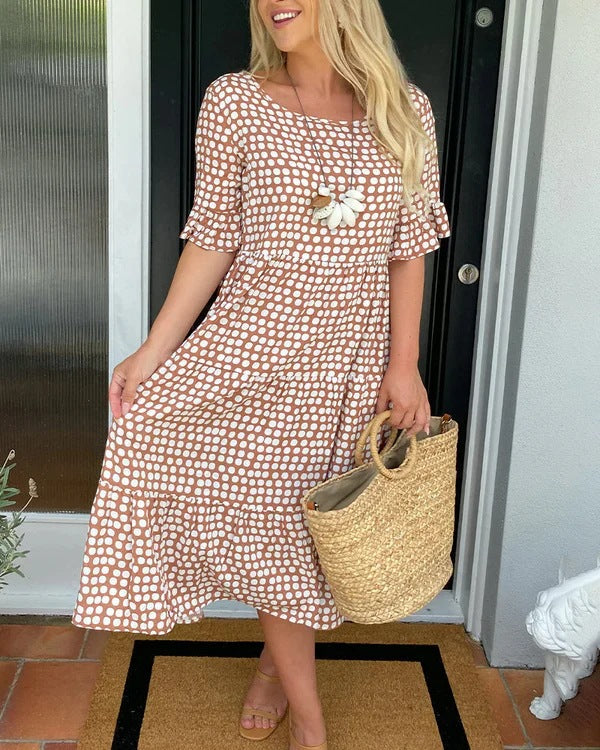 Women’s Dress | Tiered Skirt And Dot Pattern